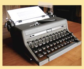 Peterson's typewriter photo