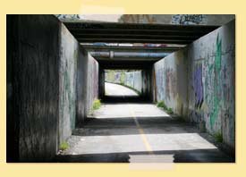 Tunnels with Graffiti